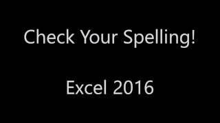 How to Check Your Spelling in Excel
