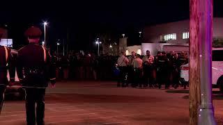 North Las Vegas police gather for fallen officer