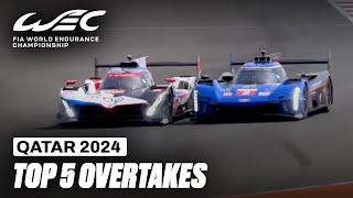 Top 5 Overtakes From The Opening Race  I Qatar Airways Qatar 1812 KM I FIA WEC