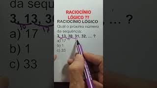 RACIOCÍNIO LÓGICO ?? #matemática