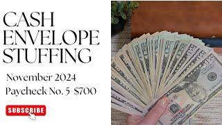 How I Save Money | Cash Envelope Stuffing | November 2024 | $700 | Debt Free Journey | Budgeting