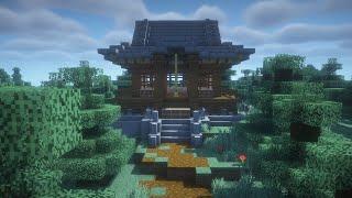 【マイクラ】小さめで簡単な神社の作り方【建築】