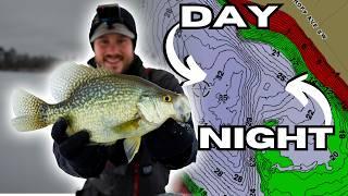 Ice Fishing BIG Crappies (Day vs. Night)