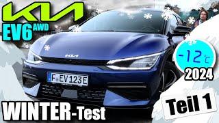 2024 Kia EV6 AWD WINTER - TEST - 239 kW 325 PS GT-line - Review Fahrbericht Infos Verbrauch deutsch