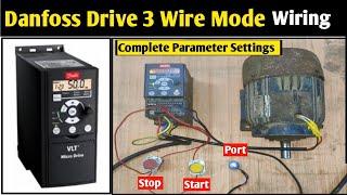 Danfoss Drive Wiring and Parameter Setting! Danfoss Drive wiring in 3 Wire Mode