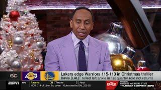 ESPN SC | Stephen A. on LeBron scores 31 points Christmas Day game as Lakers beat Warriors 115-113