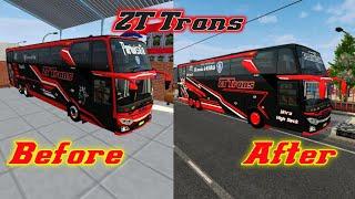 ZT Trans UHD ganti livery di MJPM Garage || Bus Simulator Indonesia