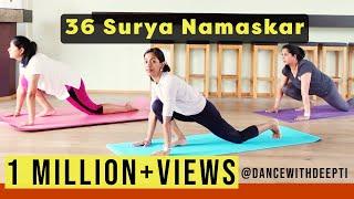 DWD#83 | Suryanamaskar Yoga for Beginners - Burn 500 calories workout Music by Rosh Blazze