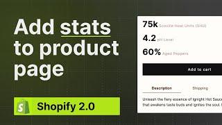How to Add Stats to a Product Page in Shopify