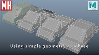 Using simple 3D geometry as a base for Car modeling