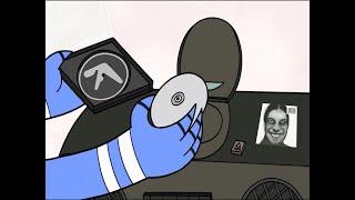 Mordecai shows Rigby Aphex Twin (meme)