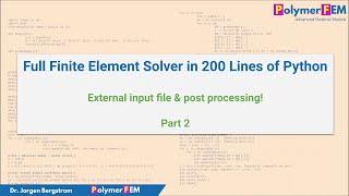 Full Finite Element Solver in 200 Lines of Python