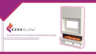 Ezee Glow Celestial Electric Fire Self Build Media Wall Kit