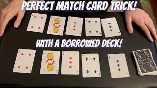 The Cards Match EVERY TIME! Easy Impromptu Card Trick Performance/Tutorial