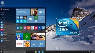 Windows 10 64 bit on intel core 2 duo with 2 gb ram !!!