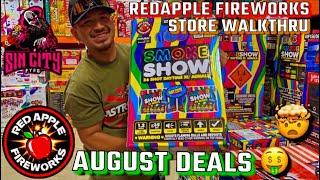 REDAPPLE FIREWORKS STORE WALKTHROUGH AUGUST DEALS  Must Watch PROMOS 2024 ‼️
