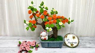 Cách làm cây Quất Bonsai bằng kẽm nhung / How to make a Kumquat Bonsai !