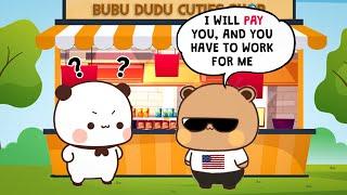 #BDC134 ▶COOKING competition in USA   | BUBU DUDU Cuties | Peachgoma | Milkmochabear | Cartoon