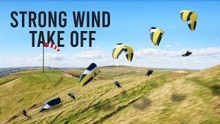 Paragliding Control: Strong Wind Preparation & Take Off (Basic Tips)