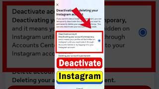 Deactivate instagram account | disable ig account | deactivate ig disable insta id deactivate insta