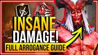 TOP TIER FIGHTER! Best Arrogance Guide/Build [Best Gear Sets, Artifacts & Teams] - Watcher of Realms