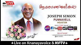 HOUSTON | WAKE SERVICE OF JOSEPH SIMON PUNNAVELIL ON FRIDAY 11TH | 6.00 PM | KNANAYAVOICE | KVTV