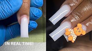 BEGINNER ACRYLIC NAIL TUTORIAL | BEGINNER NAIL ADVICE | + cutting down time