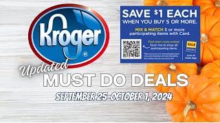 *Whoa!* Kroger UPDATED (again) MUST DO Deals for 9/25-10/1 | MEGA + MORE