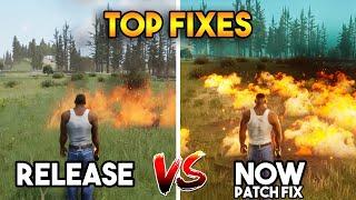 TOP FIXES AFTER UPDATE : BEFORE VS AFTER UPDATE (GTA SAN ANDREAS DEFINITIVE)