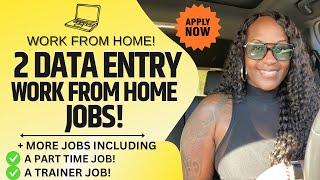  2 DATA ENTRY JOBS! + WORK 29 HOURS A WEEK PART TIME! WORK FROM HOME JOBS 2024