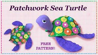 Patchwork Sea Turtle || FREE PATTERN || Full Tutorial with Lisa Pay