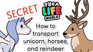 How to Transport Unicorn, Horses, and Reindeer | Toca Life World 