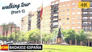 4k walking tour Spain  Badajoz. Part 1. Caminando en 4k