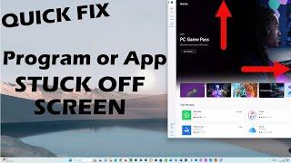 Fix - Windows 11 Apps and Programs Stuck Off Screen