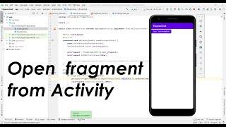 how to open fragment from activity on button click