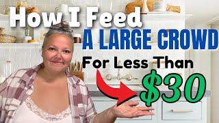 Less Than $30 Can Feed A HUGE Crowd || Budget Friendly Large Family Meal Ideas