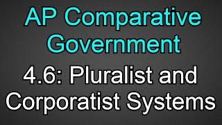 4.6: Pluralist and Corporatist Interests! AP Comparative Government