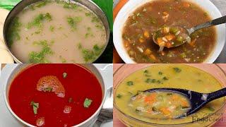 4 Easy Soup Recipes/ Veg Soup/ Soup Recipes