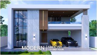 2 Storey House Design | 12m x 15m with 5Bedrooms(S Design idea)