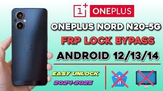 Oneplus Nord N20-5G Frp Bypass Android 12,13/All Oneplus Google Lock Bypass Latest Security /No Pc