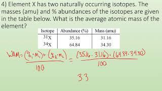 2.3+4 Practice Problems:  Modern Atomic Structure