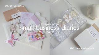 beads haul * organising beads ― open a return order with me | studio vlog 50 ️°𓏲⋆ ִֶָ ๋𓂃 ⋆