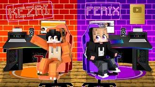 FERIX VS KEZRI ADU MEMBUAT RUANGAN GAMING DI MINECRAFT!!