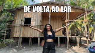 Tatiana Souza está ao vivo! Mostrando a construção da nossa casa no interior do Amazonas