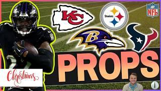 CHRISTMAS DAY PrizePicks Player Props Top Prop Bets  + UNDERDOG CHIEFS VS STEELERS, TEXANS VS RAVENS