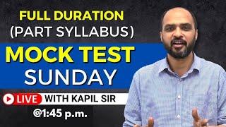 Mock Test Sunday (12 January) for NEET 2025 Aspirants - Get READY - JOIN Kapil sir Live at 1:45 pm!