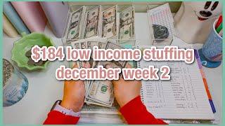 $184 cash envelope & sinking funds stuffing | december #2 | low income budget