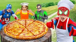 SpiderMan VS Squid Game Doll – Who Gets the Last Pizza?! | Spider-Man: Into The Spider-Verse 2025