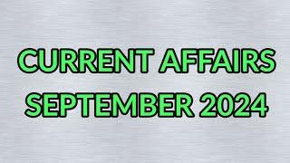 CURRENT AFFAIRS - SEPTEMBER 2024 ll CSEB Rank Maker ll Malayalam