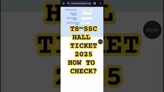 TS SSC HALL Ticket 2025 kaise download kare #tssschallticket2025